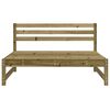 vidaXL Garden Middle Sofa Natural wood Treated pine wood Two-seater