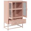 vidaXL Highboard Pink Cold-rolled steel Tall Highboard Rectangular