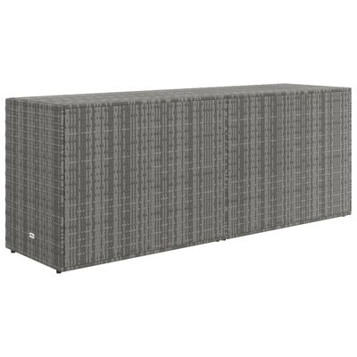 vidaXL Garden Storage Cabinet Gray 78"x21.9"x31.5" Poly Rattan