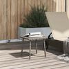 vidaXL Garden Coffee Table Grey PE Rattan, Powder-Coated Steel