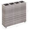 vidaXL Garden Raised Bed Gray Poly rattan, plastic 31.5x8.7x31.1 in
