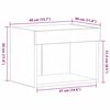vidaXL TV Cabinet Set 2 pcs Old Wood 15.75 x 11.81 x 11.81 in