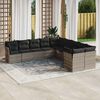 vidaXL Garden Sofa Set Light Grey, Dark Grey Cushions