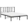 vidaXL Bed Frame Black Powder-Coated Steel Full Bed Frame Rectangular