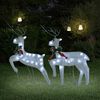 vidaXL Christmas Reindeer Set of 2 White Mesh Medium Decorative Inlays
