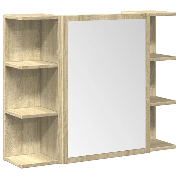 vidaXL Bathroom Furniture Set Sonoma oak Engineered wood Medium