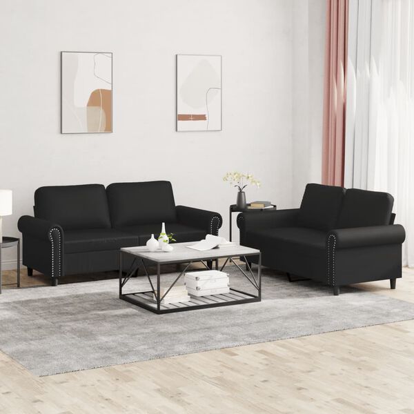 vidaXL Sofa Set Black