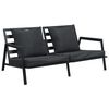 vidaXL 5 Piece Patio Lounge Set with Cushions Aluminium Dark Grey