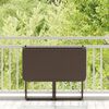 vidaXL Garden Table Brown PE Rattan, Powder-Coated Steel Compact