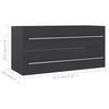 vidaXL Bathroom Furniture Set Gray Engineered wood, acrylic Medium