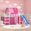 vidaXL Curtain For Loft Bed Baby Pink 100% Polyester Loft bed size
