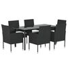 vidaXL Garden Dining Set Black