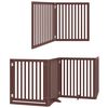 vidaXL Dog Gate Set of 6 Brown Poplar Wood 189 in total length