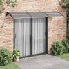 vidaXL Door Canopy Black Polycarbonate 118.1 x 39.4 in Durable