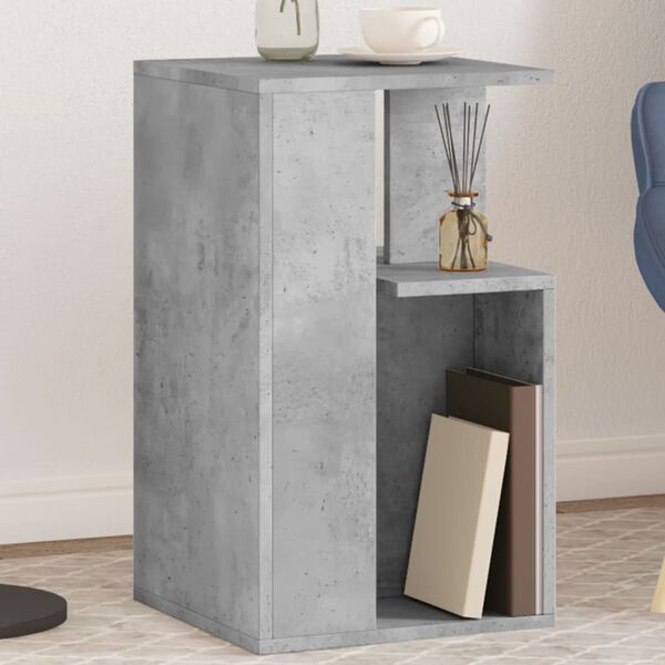 vidaXL Side Table Concrete Grey Engineered Wood Small Side Table