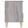 vidaXL Bedside Cabinet Grey sonoma Engineered wood, solid eucalyptus wood