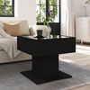 vidaXL Coffee Table Black Engineered wood, Glass 19.7 in