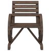 vidaXL Garden Chair Set of 4 Burnt Wood Solid Fir Wood Standard