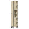 vidaXL Bathroom Cabinet Sonoma oak Engineered Wood Tall Bathroom Cabinet