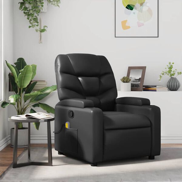 vidaXL Massage Recliner Chair Black