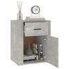 vidaXL Bedside Cabinet Concrete Grey Engineered wood Small
