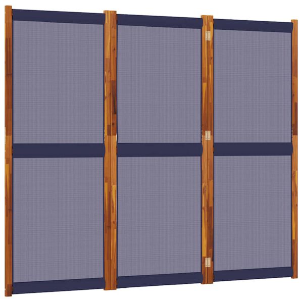 vidaXL 3-Panel Room Divider Dark Blue 82.7"x70.9"