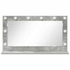 vidaXL Vanity Mirror with Mirror Concrete Grey 31.50 x 17.72 x 7.09 in