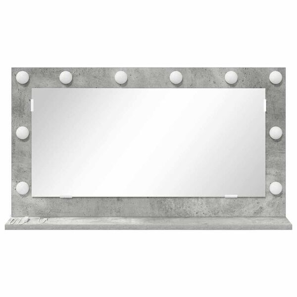 vidaXL Vanity Mirror with Mirror Concrete Grey 31.50 x 17.72 x 7.09 in