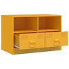 vidaXL TV Cabinet Set of 2 Mustard yellow Cold-rolled steel