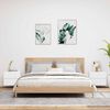 vidaXL Wall-mounted Bedside Cabinet Set of 2 White Engineered wood