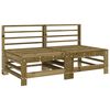 vidaXL Garden Lounge Set Natural Wood Treated Pine Wood Large