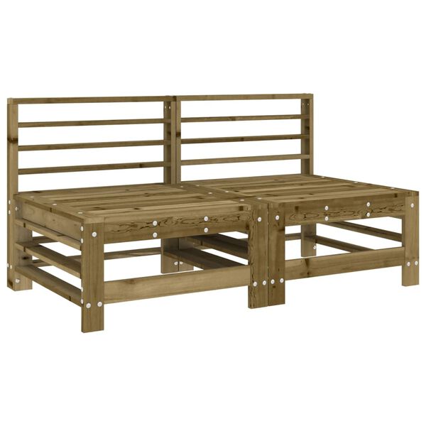 vidaXL Garden Lounge Set Natural Wood Treated Pine Wood Large