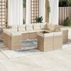 vidaXL Garden Sofa Set Beige PE Rattan 12 Piece Set Modular