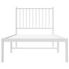 vidaXL Bed Frame White Powder-coated steel 31.5 x 79 in Bed Frame