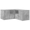 vidaXL Corner Cabinet Concrete gray Engineered wood 63x15.7x17.7 in