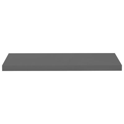 vidaXL Floating Wall Shelf High Gloss Gray 31.5"x9.3"x1.5" MDF