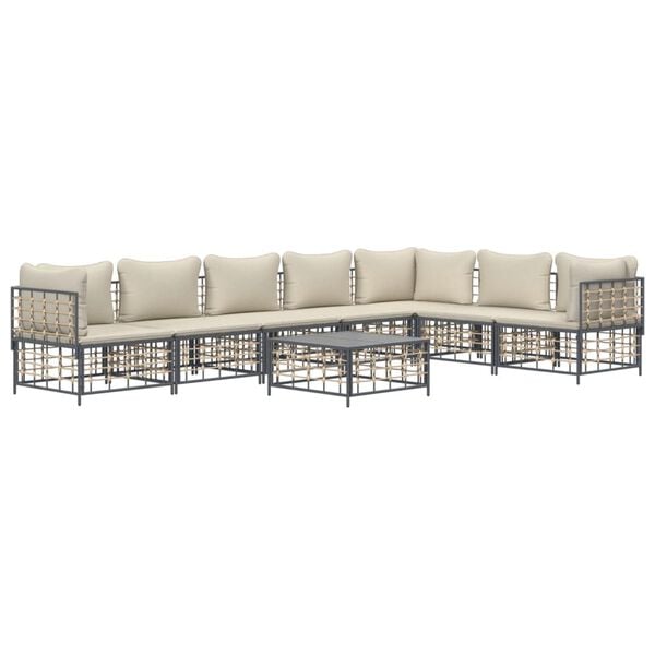 vidaXL Garden Lounge Set Anthracite