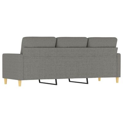 vidaXL 3-Seater Sofa Dark Gray 70.9" Fabric