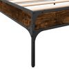 vidaXL Bed Frame Smoked Oak Engineered wood Twin Durable