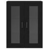 vidaXL Wall Cabinet Black Oak 27.36 x 13.39 x 35.43 in Engineered Wood