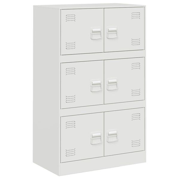 vidaXL Sideboard White Cold-rolled steel Medium Storage Cabinet
