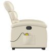 vidaXL Stand Up Massage Recliner Chair Cream Faux leather Standard