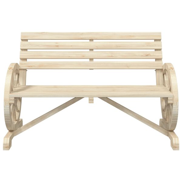 vidaXL Garden Bench Natural Wood Solid Fir Wood Standard Durable