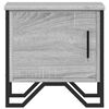 vidaXL Bedside Cabinet Grey Sonoma Engineered Wood, Metal Standard