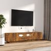 vidaXL TV Cabinet Set Smoked Oak Engineered Wood Medium TV Cabinet Set