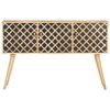 vidaXL Sideboard Natural Mango Wood and Black Large Sideboard