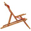 vidaXL Folding Beach Chair Set of 2 Red Solid eucalyptus wood, Polyester