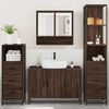 vidaXL Bathroom Furniture Set Brown Oak Engineered Wood, Metal Large