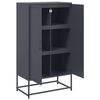 vidaXL Highboard Anthracite Steel 48.6 in Highboard Rectangular