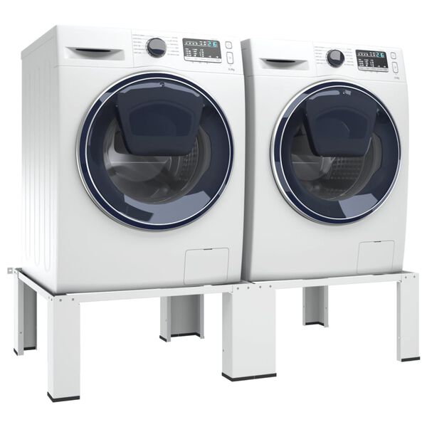 vidaXL Double Washing and Drying Machine Pedestal White